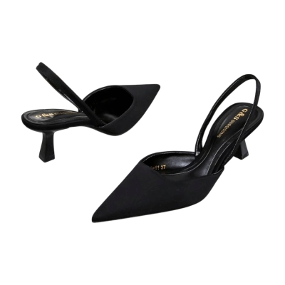 Туфли женские на лето GUOQISONG G&S спандекс черные 566-11 Туфли женские на лето GUOQISONG G&S спандекс черные 566-11