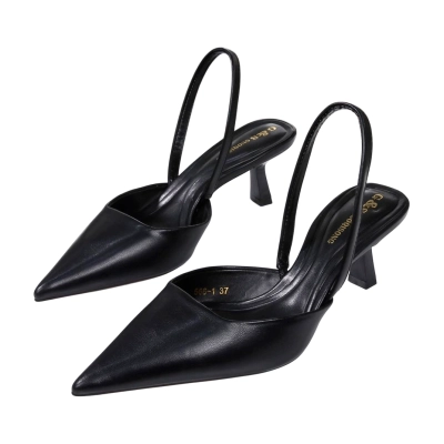 Туфли женские на лето GUOQISONG G&S искусственная кожа черные 566-1 Туфли женские на лето GUOQISONG G&S искусственная кожа черные 566-1