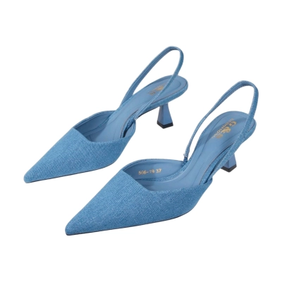 Туфли женские на лето GUOQISONG G&S джинса голубые 566-19 Туфли женские на лето GUOQISONG G&S джинса голубые 566-19