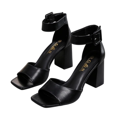 Босоножки женские GUOQISONG G&S искусственная кожа черные JY588-1 Босоножки женские GUOQISONG G&S искусственная кожа черные JY588-1