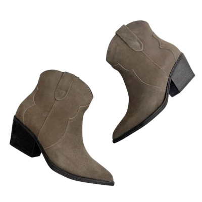 Казаки женские демисезонные натуральная замша коричневые E8688-47P Казаки женские демисезонные натуральная замша коричневые E8688-47P