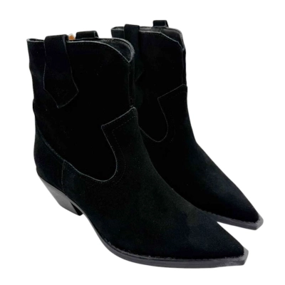 Казаки женские демисезонные натуральная замша черные E8923-1P Казаки женские демисезонные натуральная замша черные E8923-1P