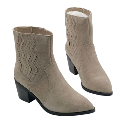 Казаки женские демисезонные натуральная замша бежевые E1287-8P Казаки женские демисезонные натуральная замша бежевые E1287-8P