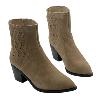 Казаки женские демисезонные натуральная замша коричневые E1287-7P Казаки женские демисезонные натуральная замша коричневые E1287-7P