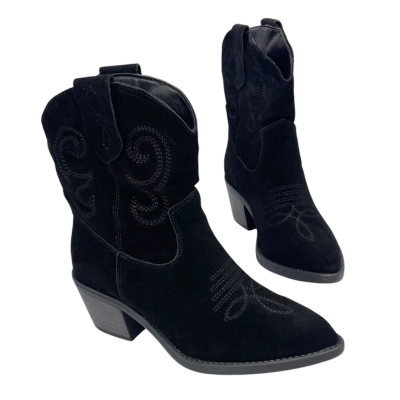 Казаки женские демисезонные натуральная замша черные E8672-1P Казаки женские демисезонные натуральная замша черные E8672-1P