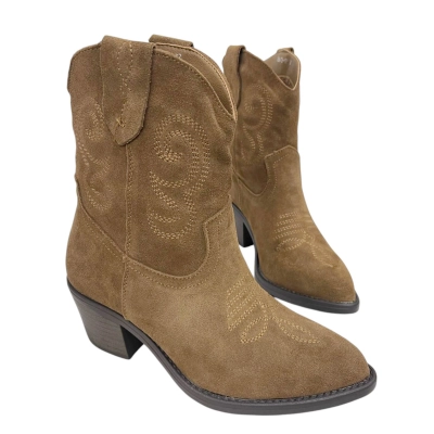 Казаки женские демисезонные натуральная замша коричневые E8672-5P Казаки женские демисезонные натуральная замша коричневые E8672-5P