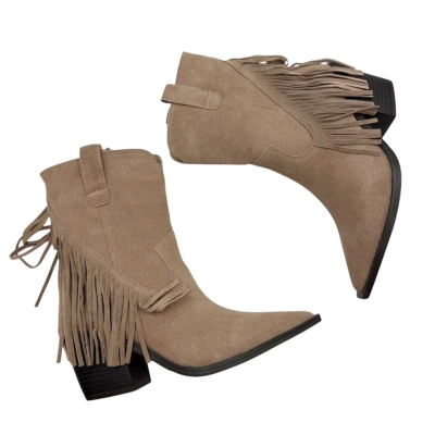 Казаки женские демисезонные натуральная замша песочные E9827-4P Казаки женские демисезонные натуральная замша песочные E9827-4P