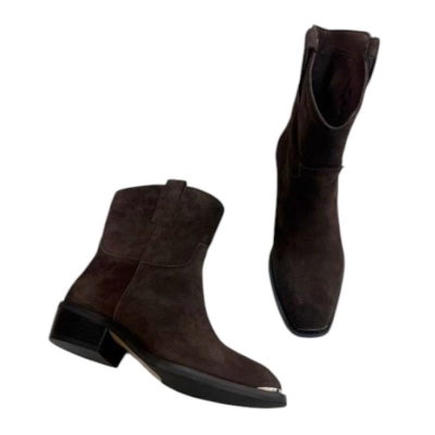 Ботинки женские демисезон натуральная замша шоколадные E8069-29 Ботинки женские демисезон натуральная замша шоколадные E8069-29