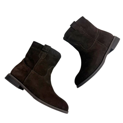 Ботинки женские демисезон натуральная замша шоколадные E8942-9P Ботинки женские демисезон натуральная замша шоколадные E8942-9P