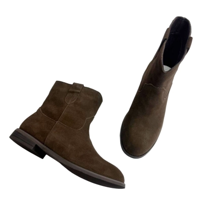 Ботинки женские демисезон натуральная замша шоколадные E8942-2P Ботинки женские демисезон натуральная замша шоколадные E8942-2P