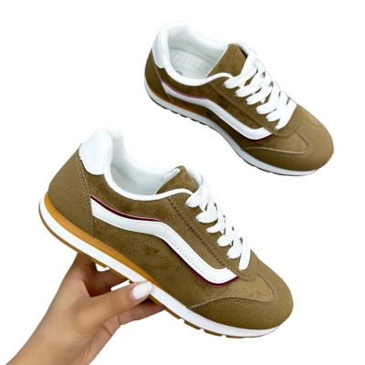 Кроссовки женские ADMLIS искусственная замша коричневые V995-1 Кроссовки женские ADMLIS искусственная замша коричневые V995-1