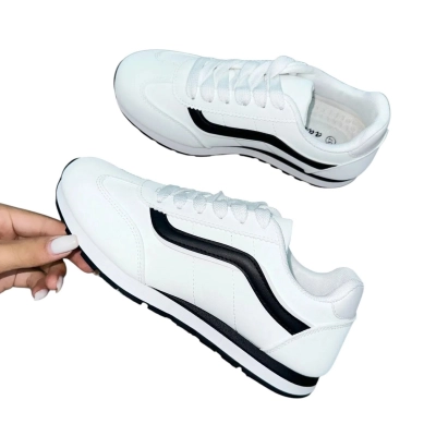 Кроссовки женские ADMLIS искусственная кожа белые V995-21 Кроссовки женские ADMLIS искусственная кожа белые V995-21