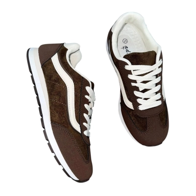 Кроссовки женские ADMLIS искусственная кожа шоколадные V995-12 Кроссовки женские ADMLIS искусственная кожа шоколадные V995-12