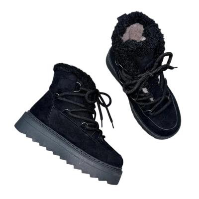 Ботинки женские зимние ADMLIS искусственная замша черные F9007 Ботинки женские зимние ADMLIS искусственная замша черные F9007