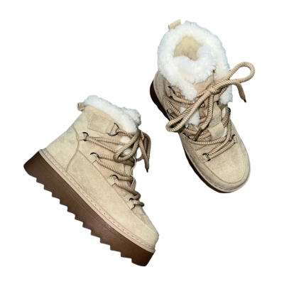 Ботинки женские зимние ADMLIS искусственная замша бежевые F9009-13 Ботинки женские зимние ADMLIS искусственная замша бежевые F9009-13