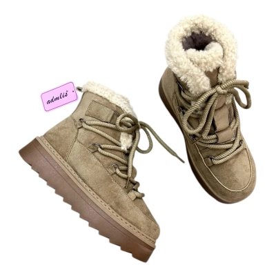 Ботинки женские зимние ADMLIS искусственная замша капучино F9007-1 Ботинки женские зимние ADMLIS искусственная замша капучино F9007-1