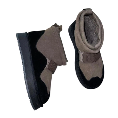 Угги женские ADMLIS натуральная замша бежевые с черным WF07-77 Угги женские ADMLIS натуральная замша бежевые с черным WF07-77