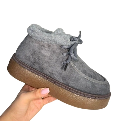 Ботинки женские зимние ADMLIS искусственная замша серые F9027-5 Ботинки женские зимние ADMLIS искусственная замша серые F9027-5