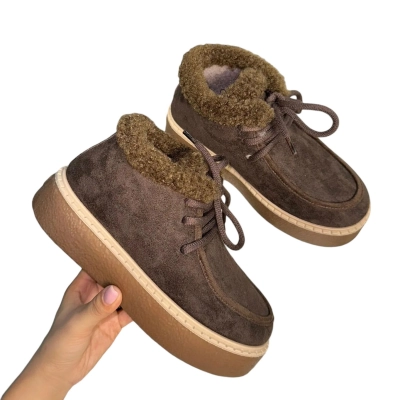 Ботинки женские зимние ADMLIS искусственная замша коричневые F8027-12 Ботинки женские зимние ADMLIS искусственная замша коричневые F8027-12