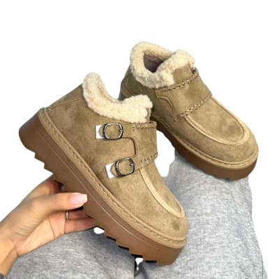 Ботинки женские зимние ADMLIS искусственная замша капучино F9011-1 Ботинки женские зимние ADMLIS искусственная замша капучино F9011-1