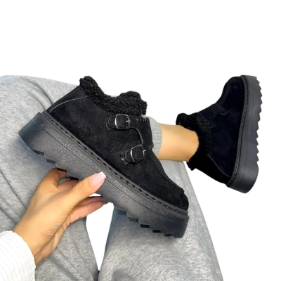 Ботинки женские зимние ADMLIS искусственная замша черные F9011 Ботинки женские зимние ADMLIS искусственная замша черные F9011