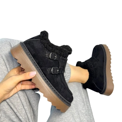 Ботинки женские зимние ADMLIS искусственная замша черные F9011-8 Ботинки женские зимние ADMLIS искусственная замша черные F9011-8