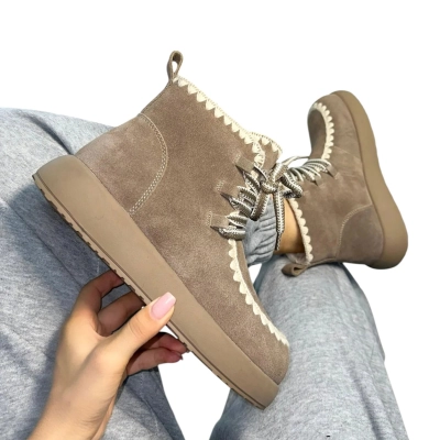 Ботинки женские ADMLIS натуральная замша капучино FC231-19 Ботинки женские ADMLIS натуральная замша капучино FC231-19