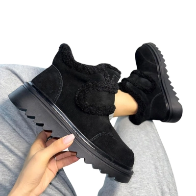 Ботинки женские ADMLIS натуральная замша черные FC229 Ботинки женские ADMLIS натуральная замша черные FC229