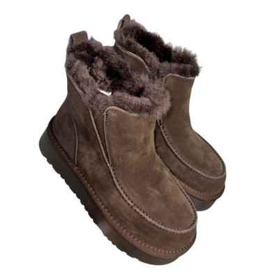 Угги женские ADMLIS натуральная замша коричневые FW27-12 Угги женские ADMLIS натуральная замша коричневые FW27-12