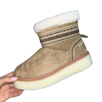 Ботинки женские зимние ADMLIS искусственная замша бежевые F3108-1 Ботинки женские зимние ADMLIS искусственная замша бежевые F3108-1