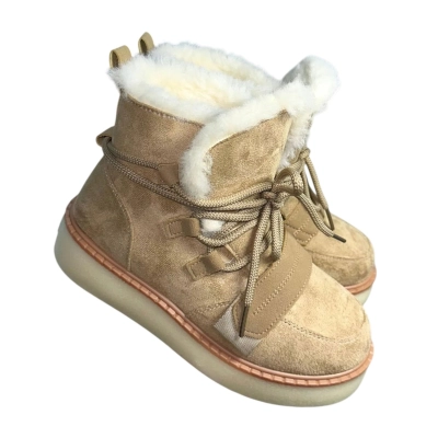 Ботинки женские зимние ADMLIS искусственная замша бежевые F3107-1 Ботинки женские зимние ADMLIS искусственная замша бежевые F3107-1