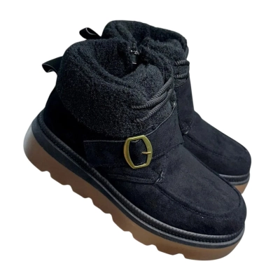 Ботинки женские зимние ADMLIS искусственная замша черные F9021-8 Ботинки женские зимние ADMLIS искусственная замша черные F9021-8