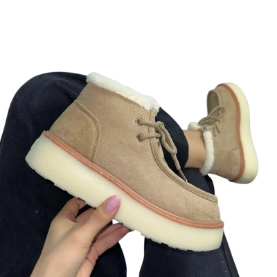 Ботинки женские зимние ADMLIS искусственная замша бежевые F3105-1 Ботинки женские зимние ADMLIS искусственная замша бежевые F3105-1