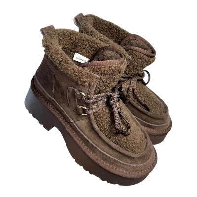 Ботинки женские зимние ADMLIS натуральная замша шоколадные FW32-12 Ботинки женские зимние ADMLIS натуральная замша шоколадные FW32-12