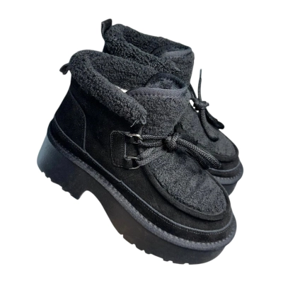 Ботинки женские зимние ADMLIS натуральная замша черные FW32 Ботинки женские зимние ADMLIS натуральная замша черные FW32