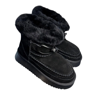 Ботинки женские зимние ADMLIS натуральная замша черные FC216 Ботинки женские зимние ADMLIS натуральная замша черные FC216