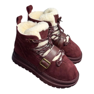 Ботинки женские зимние ADMLIS натуральная замша бордовые FC227-9 Ботинки женские зимние ADMLIS натуральная замша бордовые FC227-9