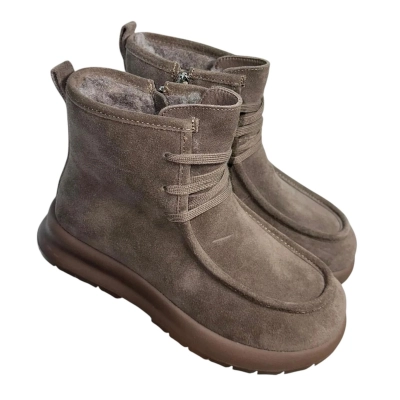 Ботинки женские зимние ADMLIS натуральная замша серые FW38-15 Ботинки женские зимние ADMLIS натуральная замша серые FW38-15