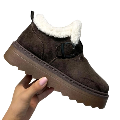 Ботинки женские зимние ADMLIS искусственная замша шоколадные F9005-12 Ботинки женские зимние ADMLIS искусственная замша шоколадные F9005-12