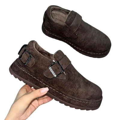 Полуботинки женские зимние ADMLIS искусственная замша шоколадные F6502-12 Полуботинки женские зимние ADMLIS искусственная замша шоколадные F6502-12