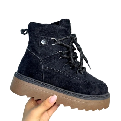 Ботинки женские зимние ADMLIS натуральная замша черные F9006-8 Ботинки женские зимние ADMLIS натуральная замша черные F9006-8