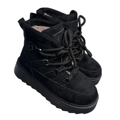 Ботинки женские зимние ADMLIS натуральная замша черные F9006 Ботинки женские зимние ADMLIS натуральная замша черные F9006