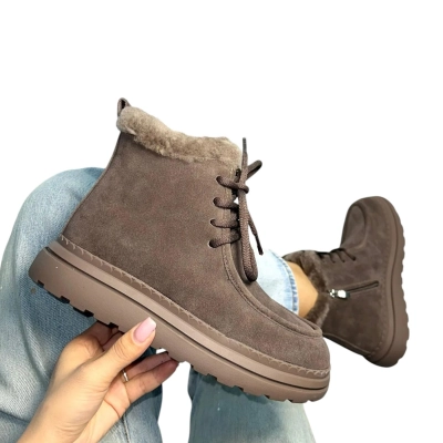 Ботинки женские зимние ADMLIS натуральная замша капучино FW57-15 Ботинки женские зимние ADMLIS натуральная замша капучино FW57-15