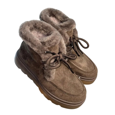 Ботинки женские зимние ADMLIS искусственная замша шоколадные F9017-12 Ботинки женские зимние ADMLIS искусственная замша шоколадные F9017-12