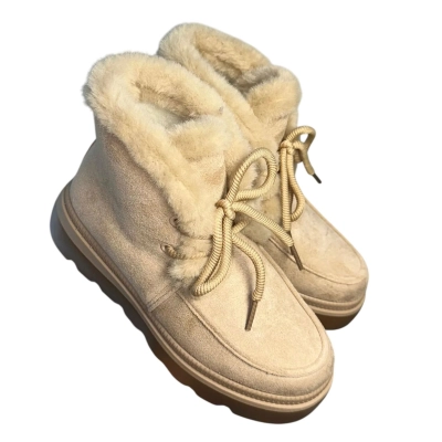 Ботинки женские зимние ADMLIS искусственная замша бежевые F9017-1 Ботинки женские зимние ADMLIS искусственная замша бежевые F9017-1