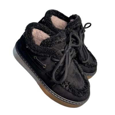 Полуботинки женские зимние ADMLIS искусственная замша черные F9028 Полуботинки женские зимние ADMLIS искусственная замша черные F9028