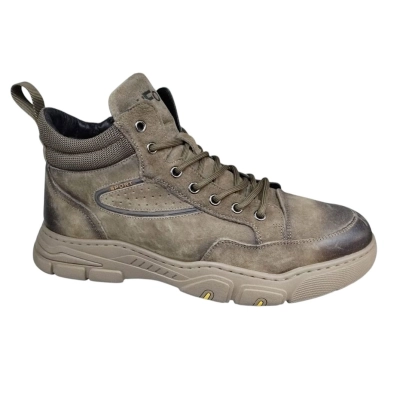 Ботинки мужские зимние UFOQQ натуральный нубук хаки 10018 Ботинки мужские зимние UFOQQ натуральный нубук хаки 10018