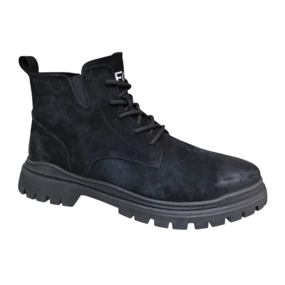 Ботинки мужские зимние UFOQQ натуральный нубук черные 10030 Ботинки мужские зимние UFOQQ натуральный нубук черные 10030