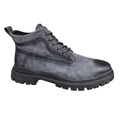 Ботинки мужские зимние UFOQQ натуральный нубук серые 10037 Ботинки мужские зимние UFOQQ натуральный нубук серые 10037