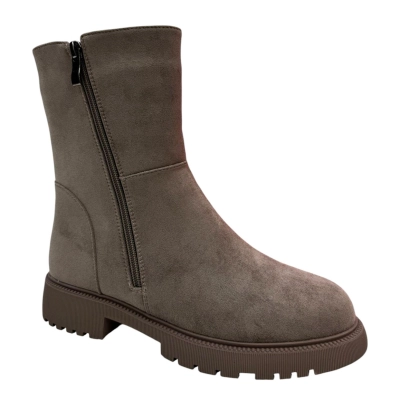 Ботинки женские зимние PINDIAN спрессованная замша капучино 10072 Ботинки женские зимние PINDIAN спрессованная замша капучино 10072